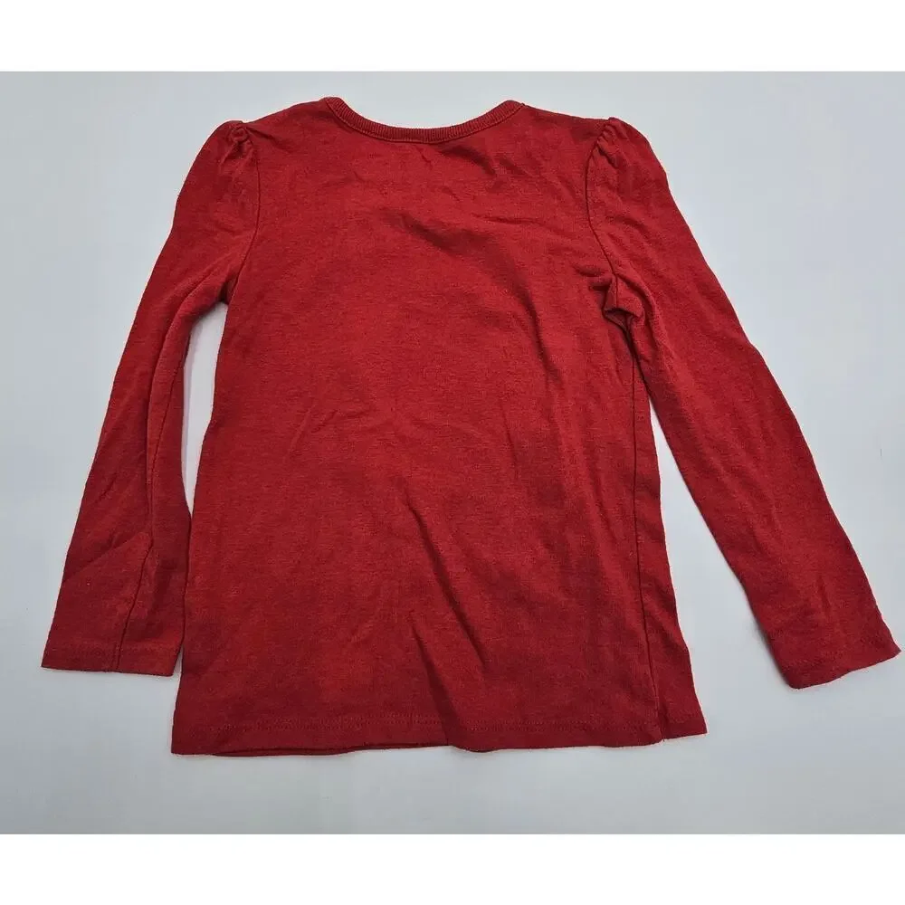 NFL Team Apparel Kansas City Chiefs Girl's Size 4T Red Long Sleeve Shirt